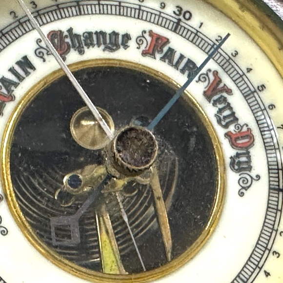 Vintage ATCO Germany Wood Barometer Seattle 1952 Centennial Insurance Promo - Picture 6 of 9